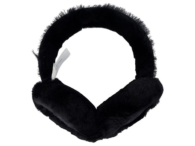 W Earmuff - UGG - Couro - Preto