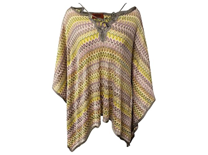 Autre Marque Missoni Mare Beach Poncho Mini Dress in Multicolor Rayon Python print Cellulose fibre  ref.2555828
