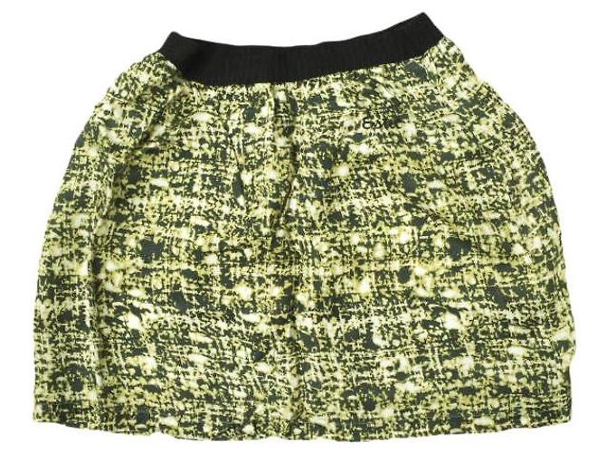 Autre Marque Saia de Cupro Estampada TOGA PULLA Preto Amarelo