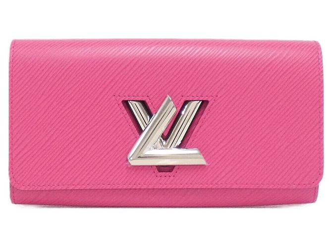 Twist Louis Vuitton Epi Long Wallet Pink