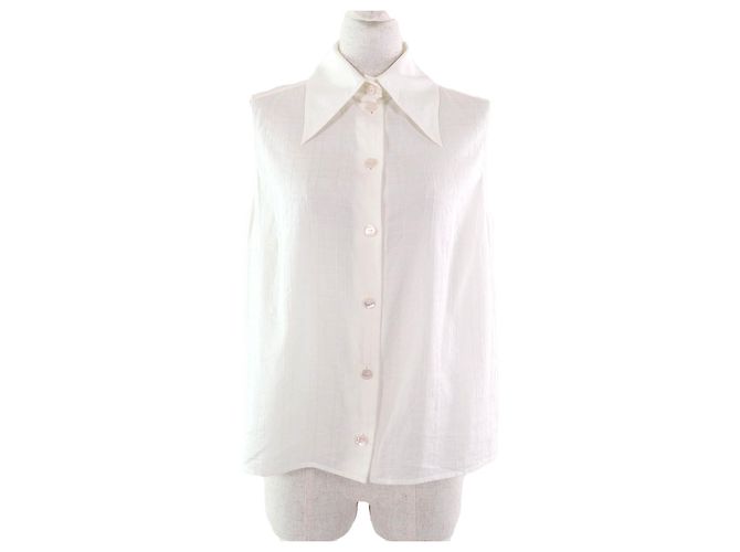 Chanel Baumwollbluse Weiß