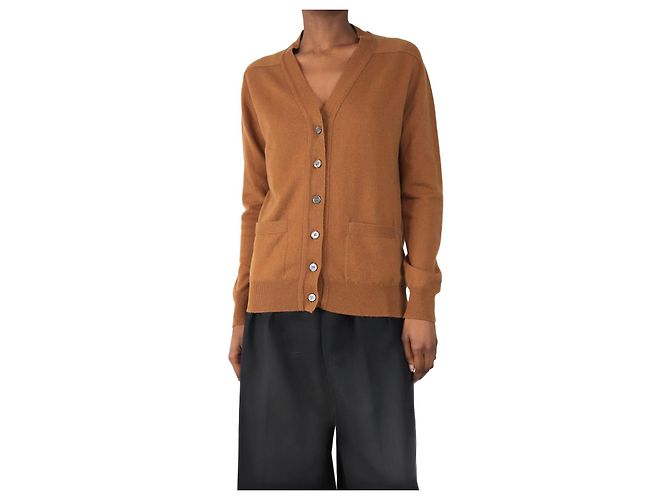 Crimson Beiger Kaschmir-Cardigan - Größe S Braun