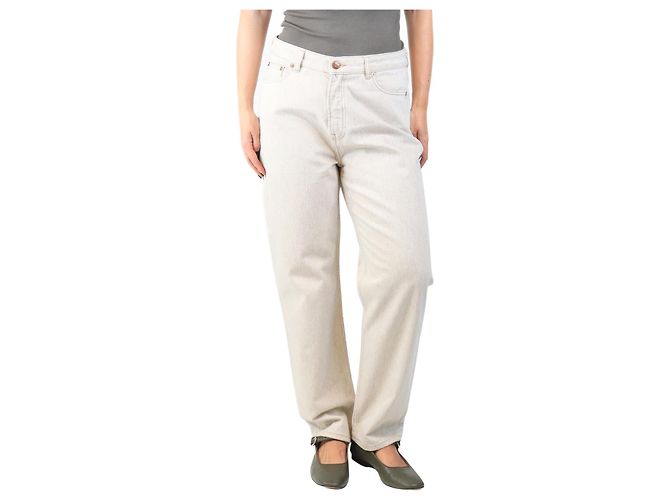 Samsoe & Samsoe Neutral bleached jeans - size UK 14