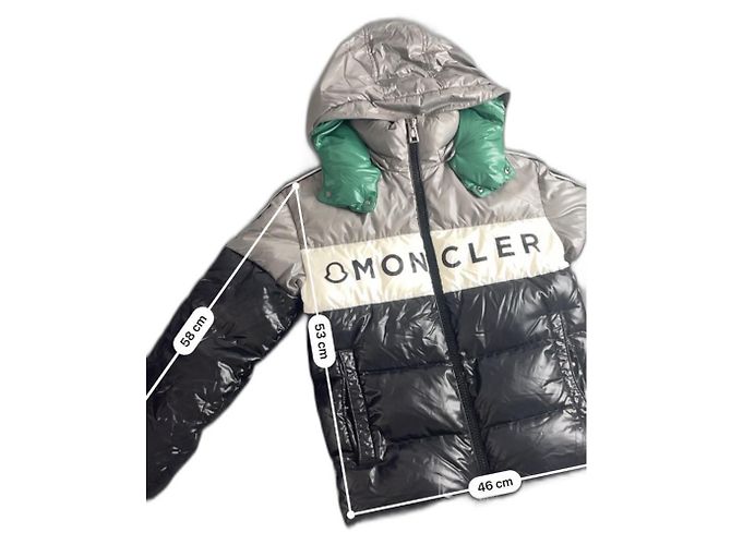 Moncler taglia S (14 anni) Nero Verde Grigio