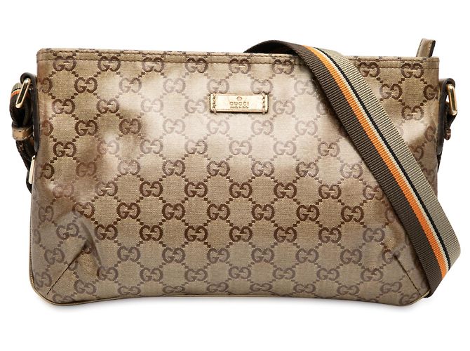 Bolsa transversal Gucci GG Crystal Web marrom