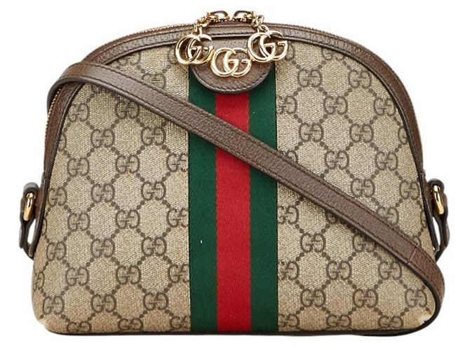 Bolsa de ombro cruzada Ophidia da Gucci Marrom