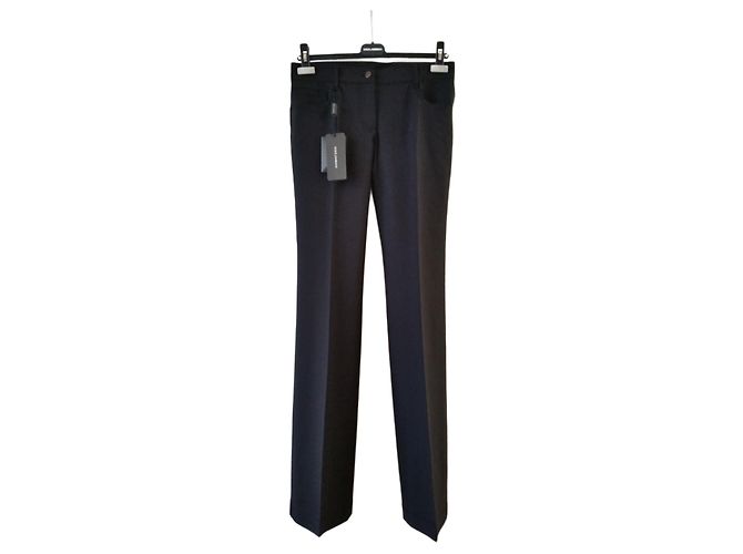 DOLCE & GABBANA WOLLHOSE. Schwarz