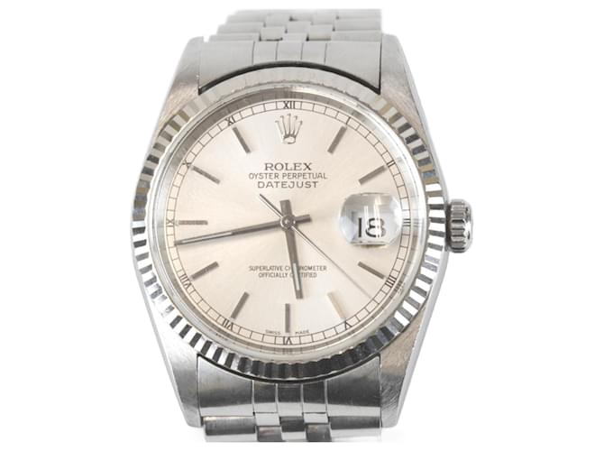 Rolex Oyster Perpetual Datejust Ref. 16234 Automatic Men's Watch Silvery  ref.2558698