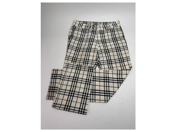 Vintage Burberry Nova Check Hose Beige M