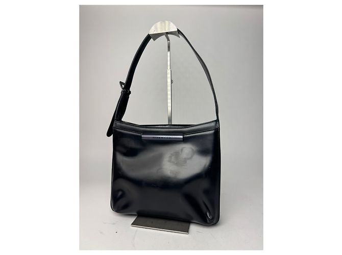 Vintage Givenchy Ledertasche schwarz