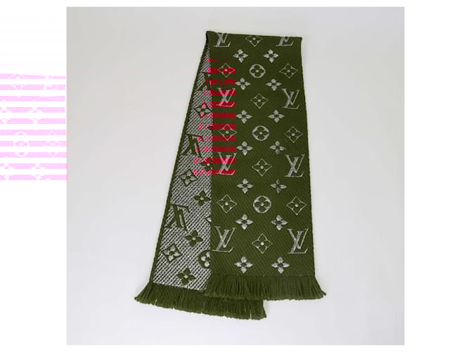 Louis Vuitton Pink/Metallic Monogram Wool Logomania Shine Scarf  ref.2558768