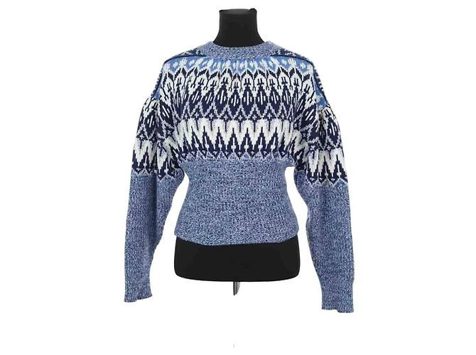 Paco Rabanne Blauer Wollpullover 