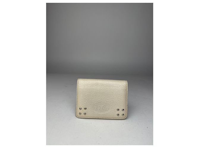 Edge Céline Vintage Celine Leather Card Holder White