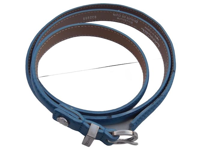 Cinto Lancel de couro turquesa