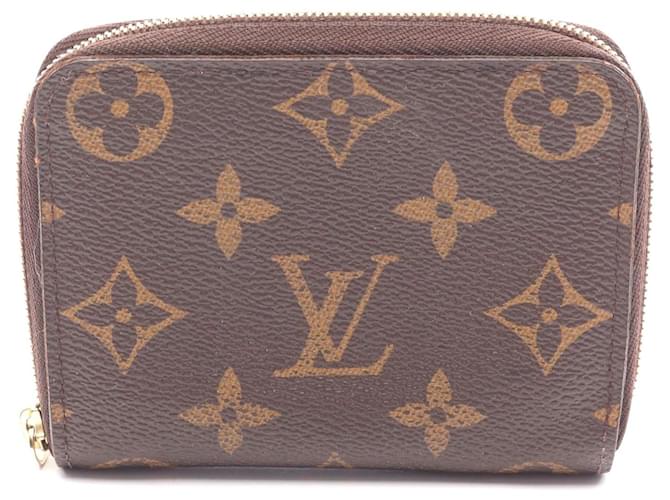 Louis Vuitton Zippy Coin Purse Wallet Brown Cloth  ref.2559316