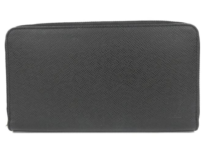 Louis Vuitton Taiga Zippy Organizer Wallet Black Leather  ref.2559427