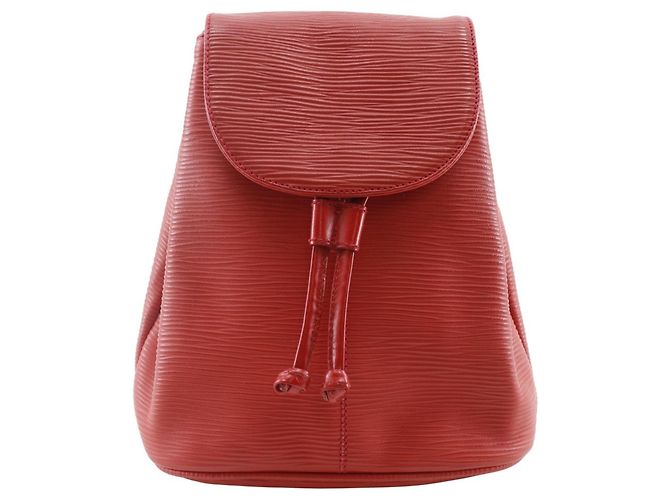 Fendi Mini Rucksack Rot Leder