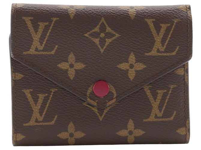 Cartera Tri-fold Victorine de Louis Vuitton Castaño Fucsia