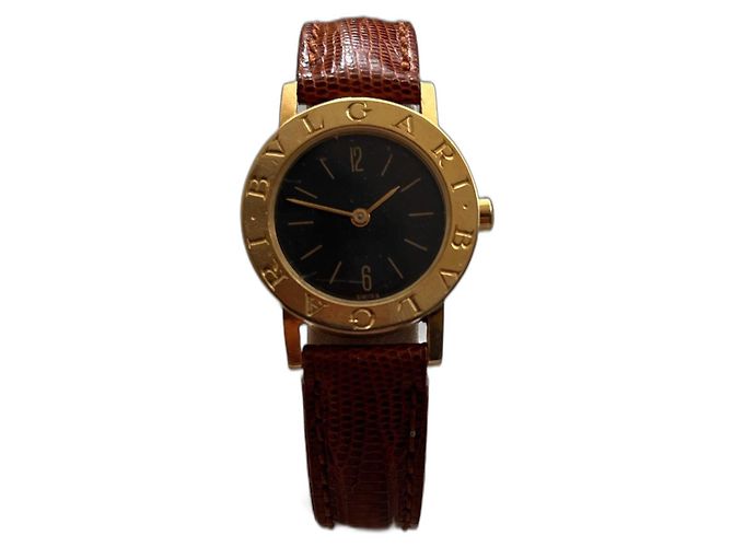 Reloj Bulgari BB 26 Oro Esfera Negra Negro