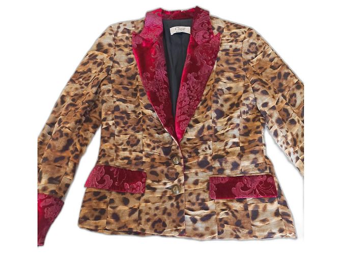 Autre Marque CLIPS Seidenjacke Beige Größe 44