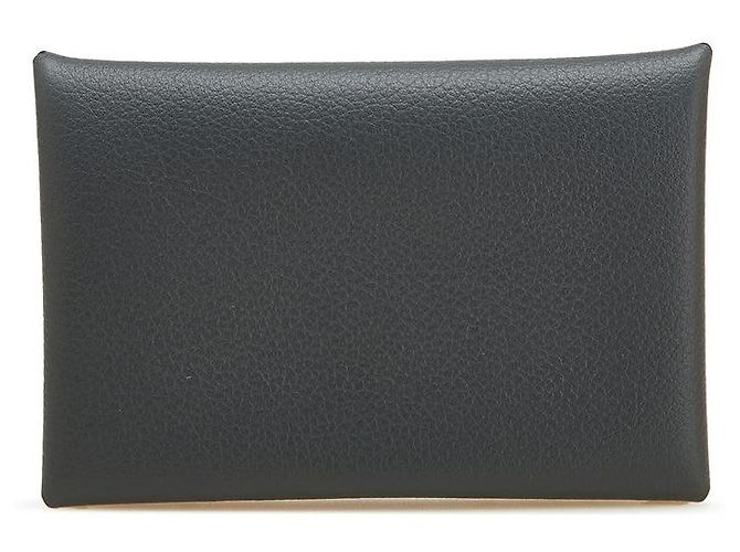 Hermès Hermes Calvi Vau Epsom Card Case Grey