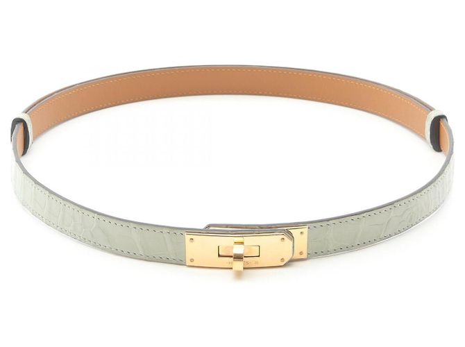 Cintura Kelly Hermès in alligatore opaco Verde