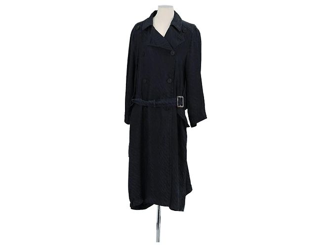 Valentino Schwarzer Baumwoll-Trenchcoat