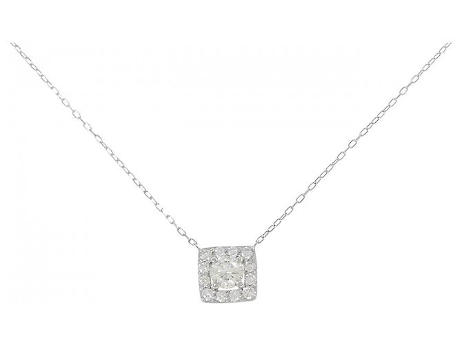 Autre Marque Collana in platino e diamanti Argento
