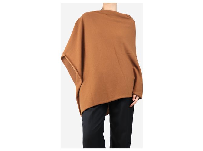 Crimson Beiger Kaschmir-Poncho - Einheitsgröße Braun