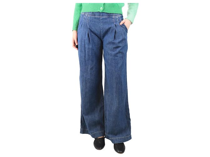 Autre Marque Blaue Jeans mit weitem Bein - Größe UK 8