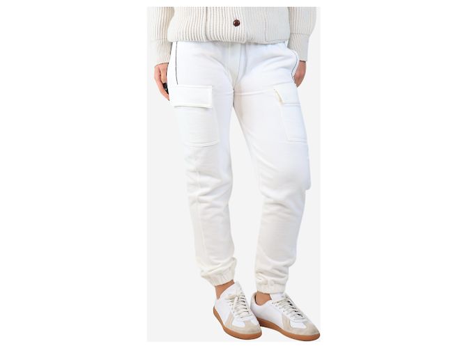 Brunello Cucinelli Weiße Cargo-Jogginghosen mit Bündchen - Größe S