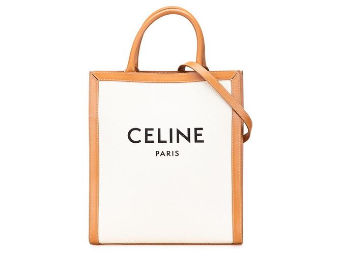 Céline Sac à main vertical Cabas petit de Celine Marron