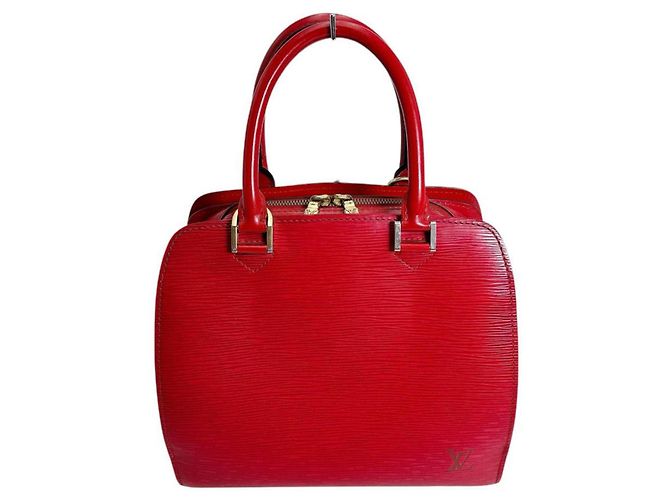 Sac à main en cuir Epi Pont Neuf Louis Vuitton Rouge