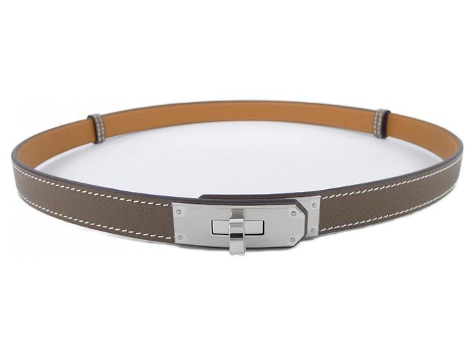 Hermès Cinturón Hermes Kelly de 18 mm Castaño
