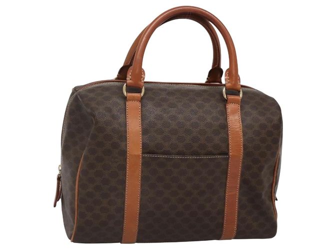 Céline Bolsa Celine Macadam Macadam em couro Marrom