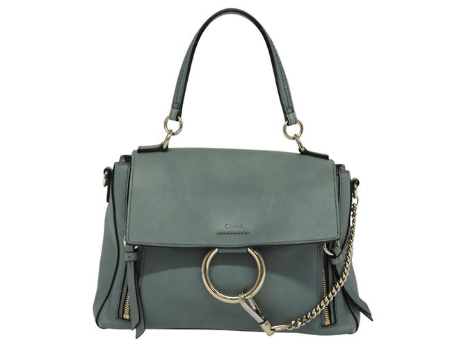 Chloé Bolsa Faye Day de couro média da Chloe Verde