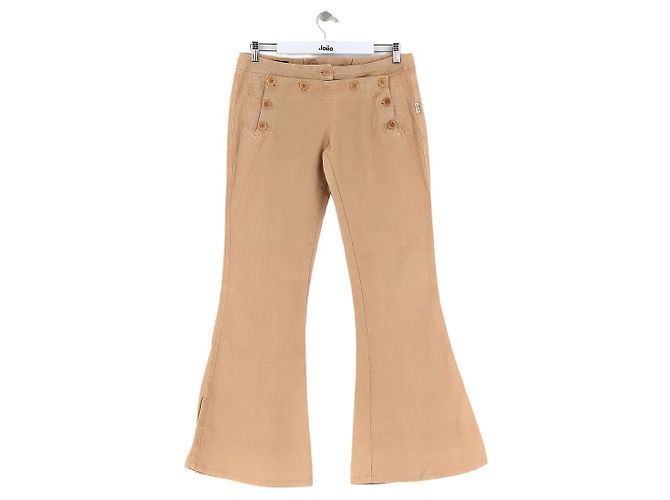 Jean Paul Gaultier Jeans bootcut de algodão bege