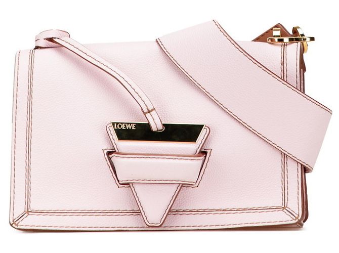 Bolsa de Ombro Loewe Barcelona Marrom Rosa
