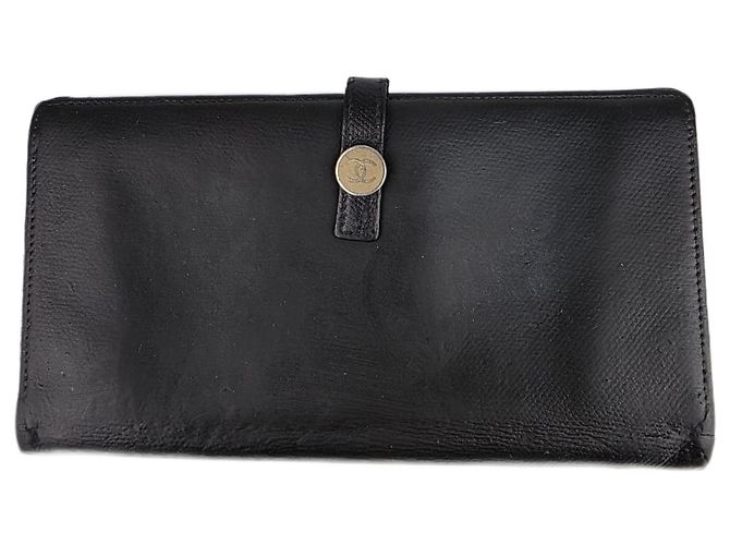 Carteras Chanel de cuero negro
