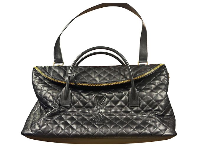 Saint Laurent GIANT Reisetasche Schwarz Leder