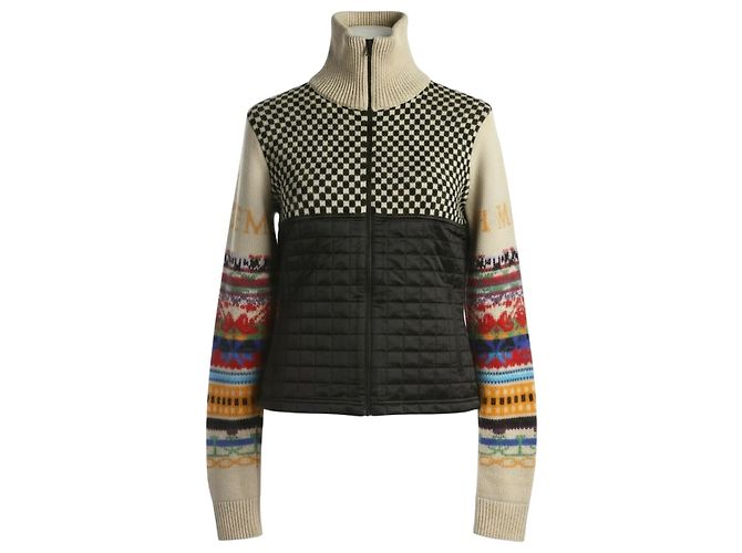 Miu Miu Wolljacke Schwarz Weiß Kariert