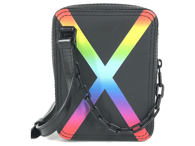 Pochette Messager Danube Rainbow Taiga Louis Vuitton Noir Multicolore