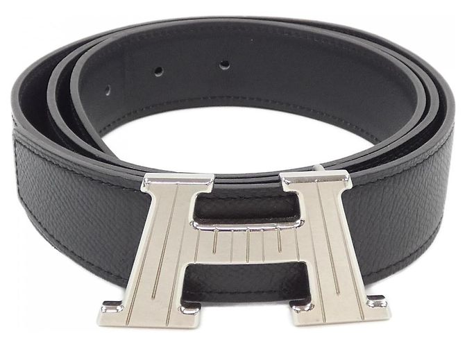 Cinturón reversible H Takeoff de 32 mm de Hermès Negro