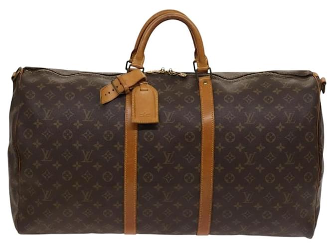 Louis Vuitton Keepall Bandouliere Bag Monogram Canvas 60 Brown Cloth  ref.2563573