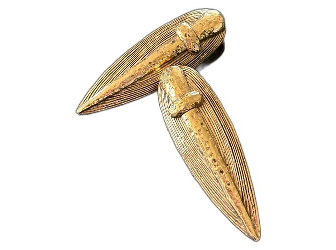 Guy Laroche Oversized Clip Ohrringe Gold Metall Golden