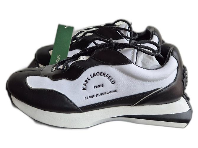 Sneakers Karl Lagerfeld in pelle nera Nero