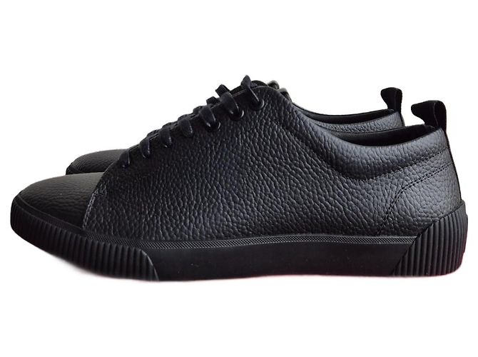 Baskets Hugo Boss en cuir noir