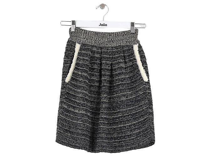 Valentino Mini saia cinza de algodão