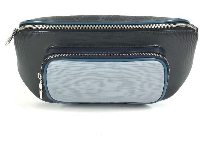 Marsupio Monogram Eclipse Louis Vuitton Blu Blu navy Monogramma