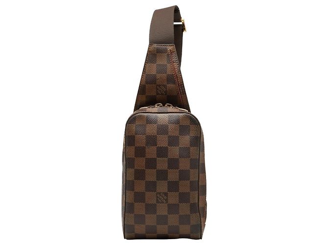 Louis Vuitton Damier Geronimos Shoulder Bag Brown
